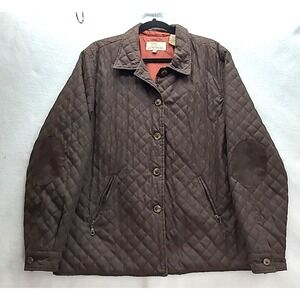 Bob Timberlake XL Quilted‎ Jacket with Faux Suede Elbow Patches